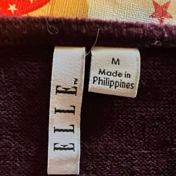 Elle Burgundy Fleece Top - Bell Cuffs - Medium - Picture 3 of 4